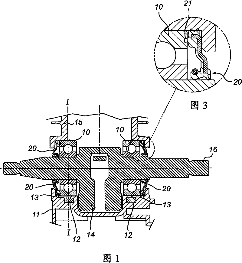 A crankshaft bearing arrangement of a combustion engine