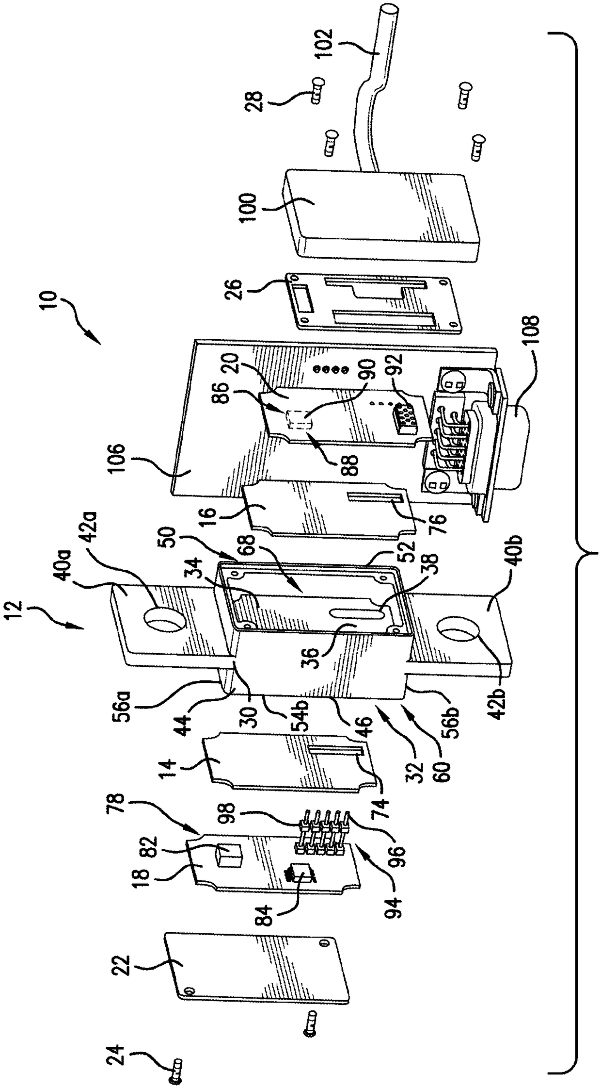 Busbar current sensor assembly