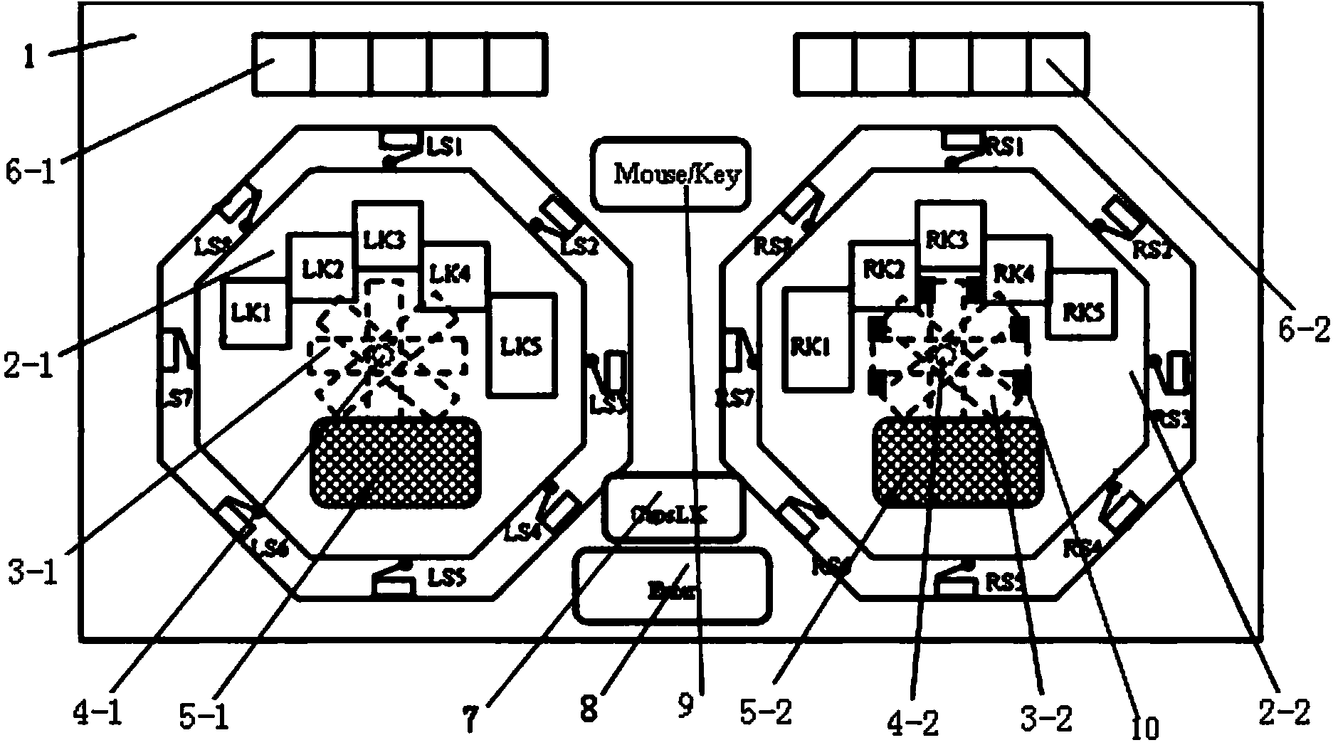 Keyboard based on moving plane and input method applying same