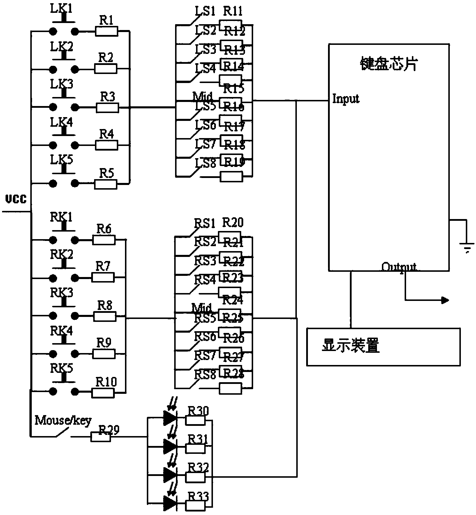 Keyboard based on moving plane and input method applying same