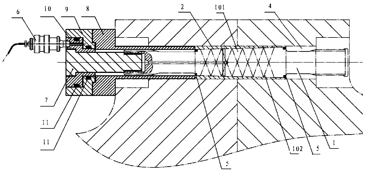 Pre-tightening type bolt connecting assembly for ultra-large compressor spindle connection