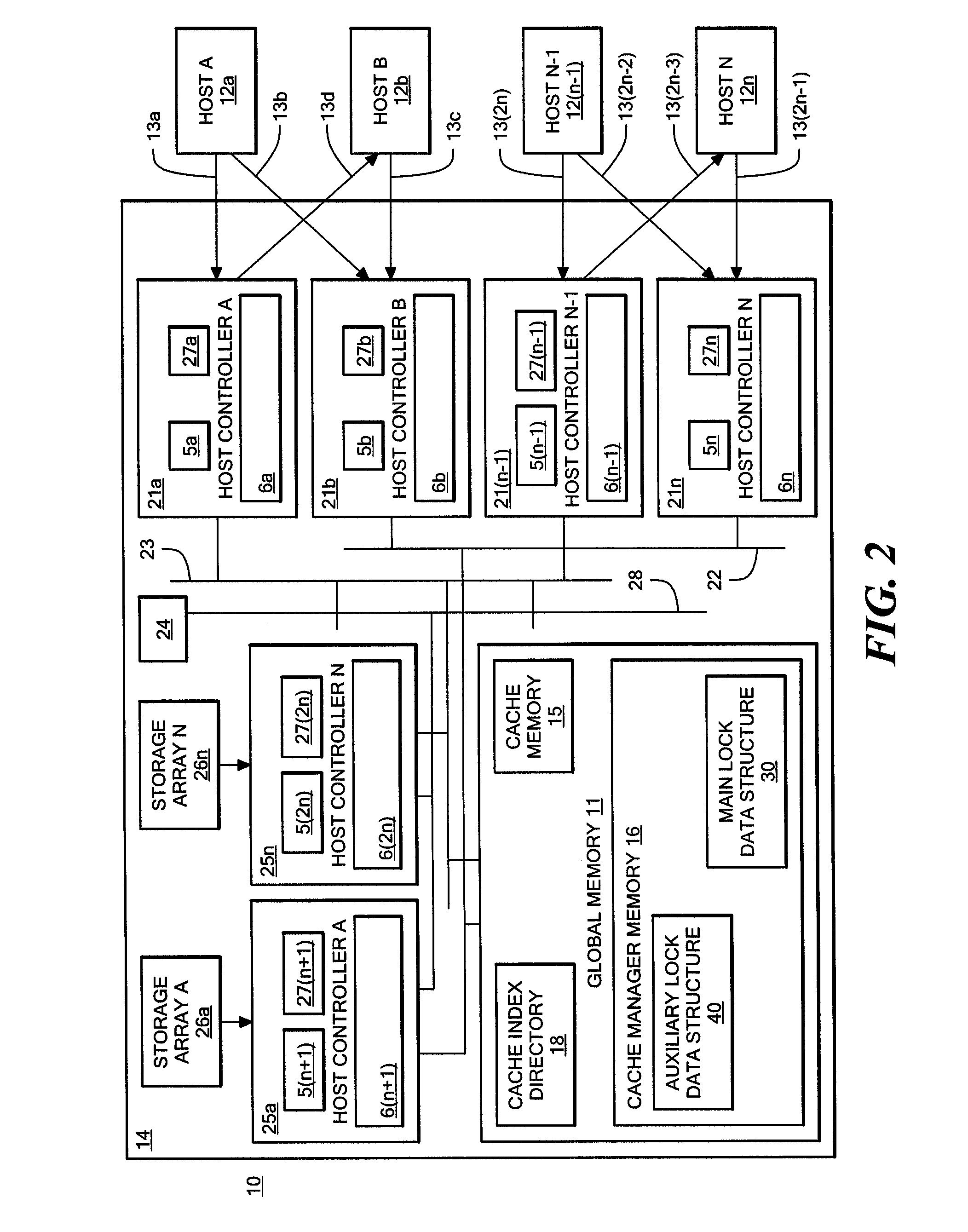 Method and apparatus for controlling exclusive access to a shared resource in a data storage system