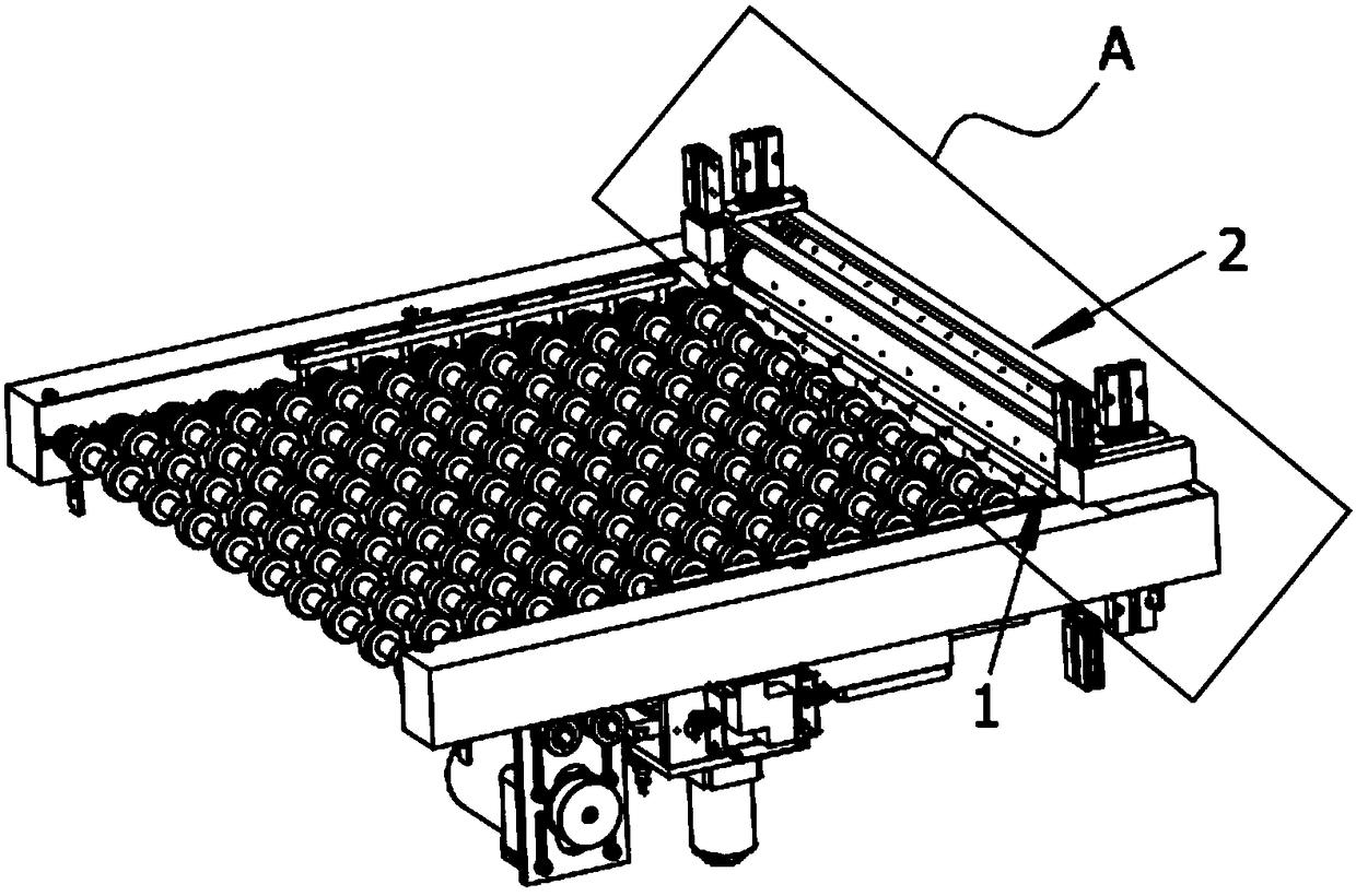 Dust removing mechanism of side wall type plate placing machine