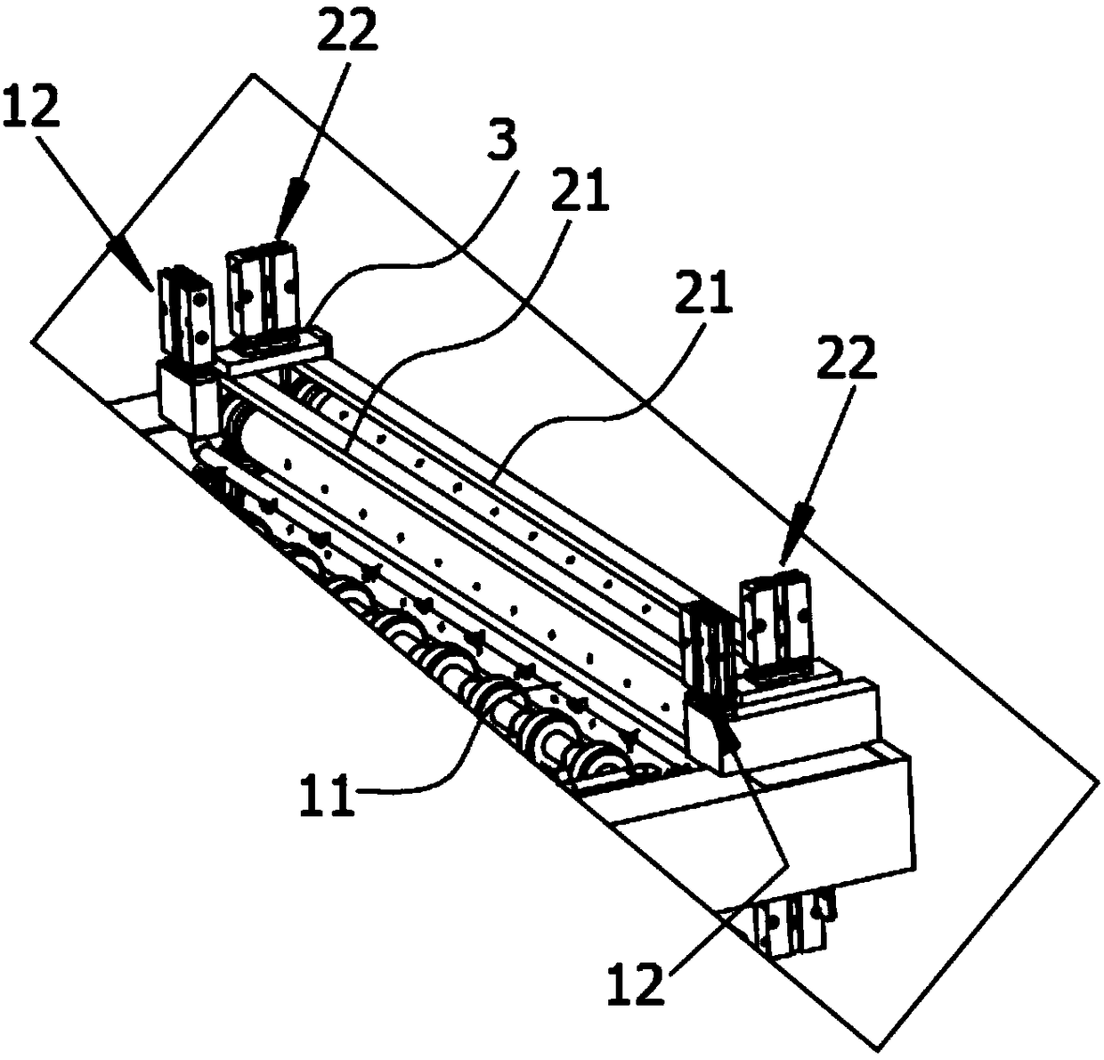 Dust removing mechanism of side wall type plate placing machine