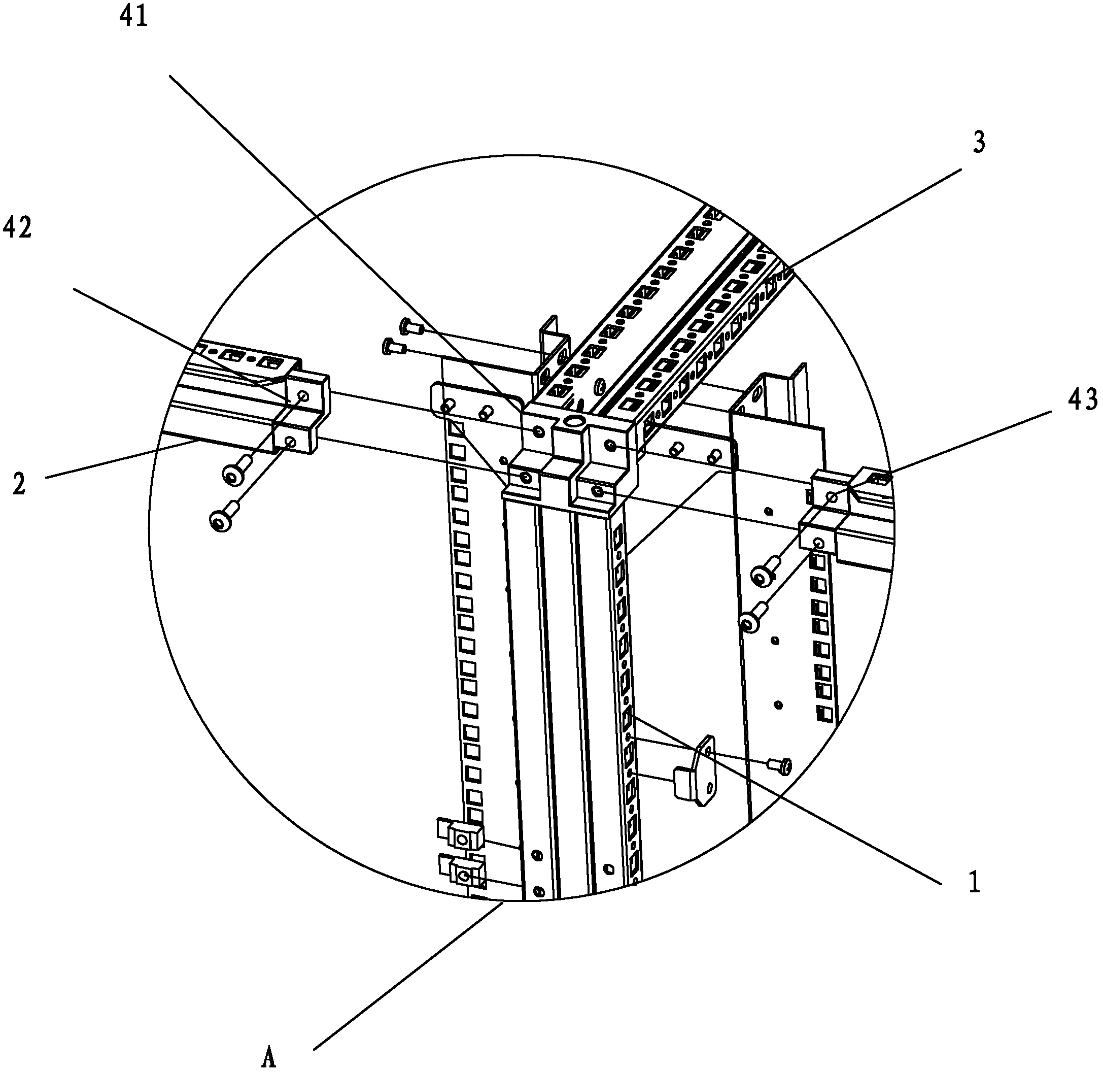 Combined and parallelly-mounted cabinet