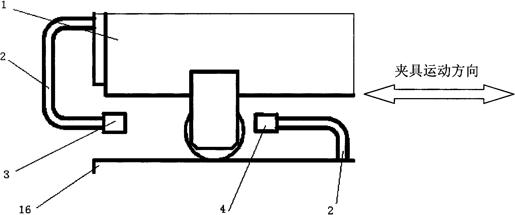 Automatic butting device of radio frequency plug