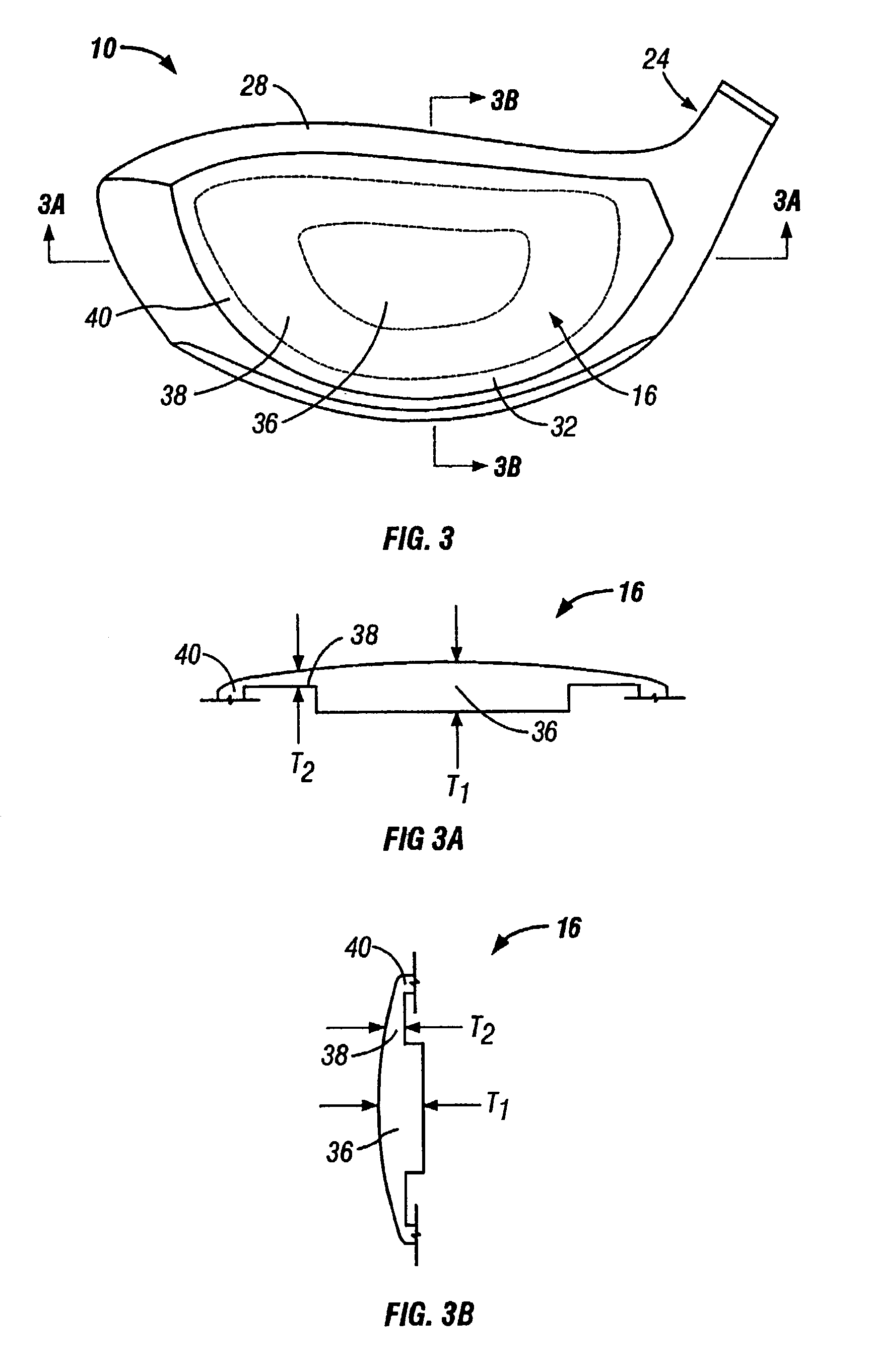 Golf club head with variable flexural stiffness for controlled ball flight and trajectory