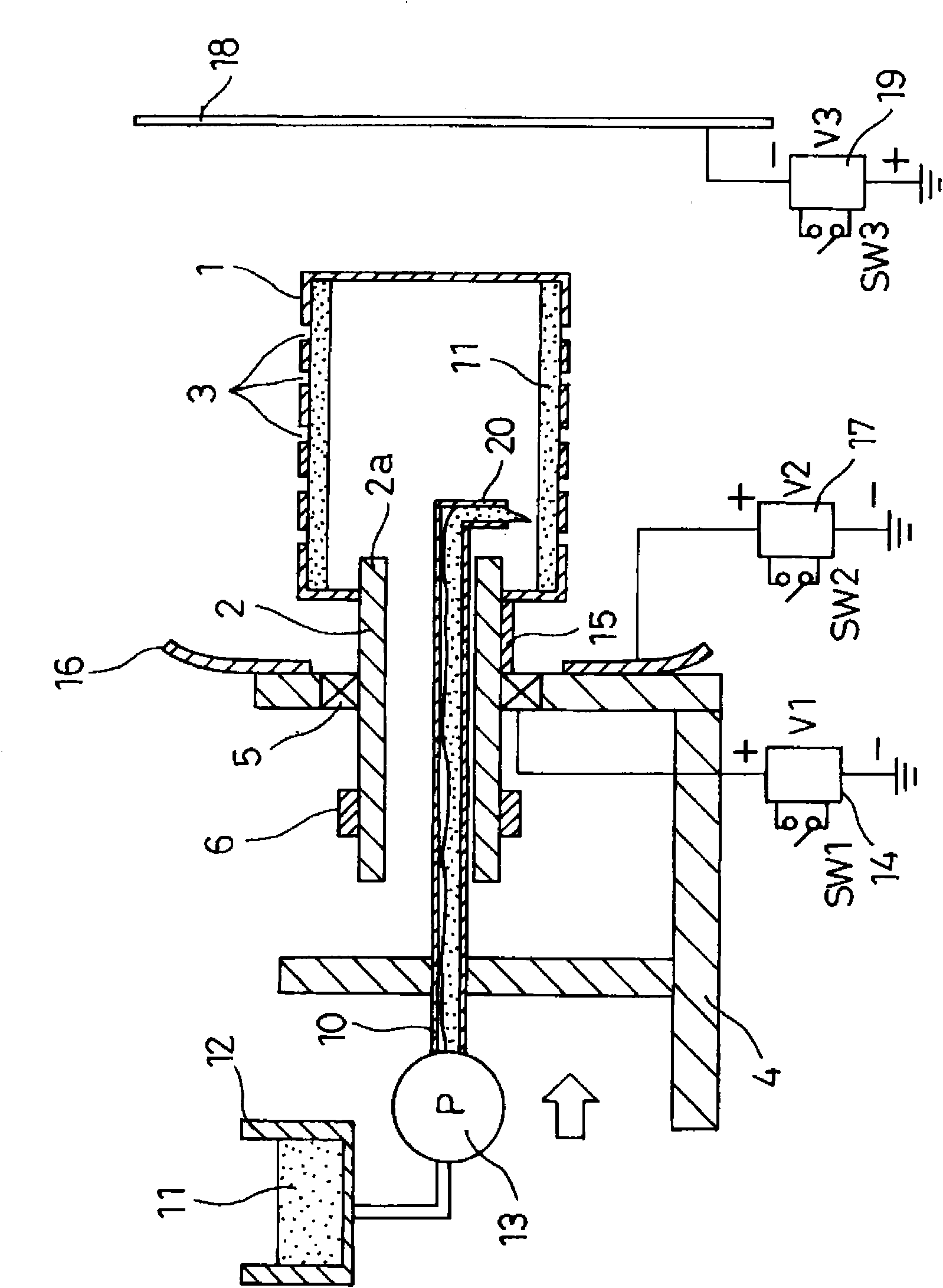 Process and apparatus for producing nanofiber and polymer web