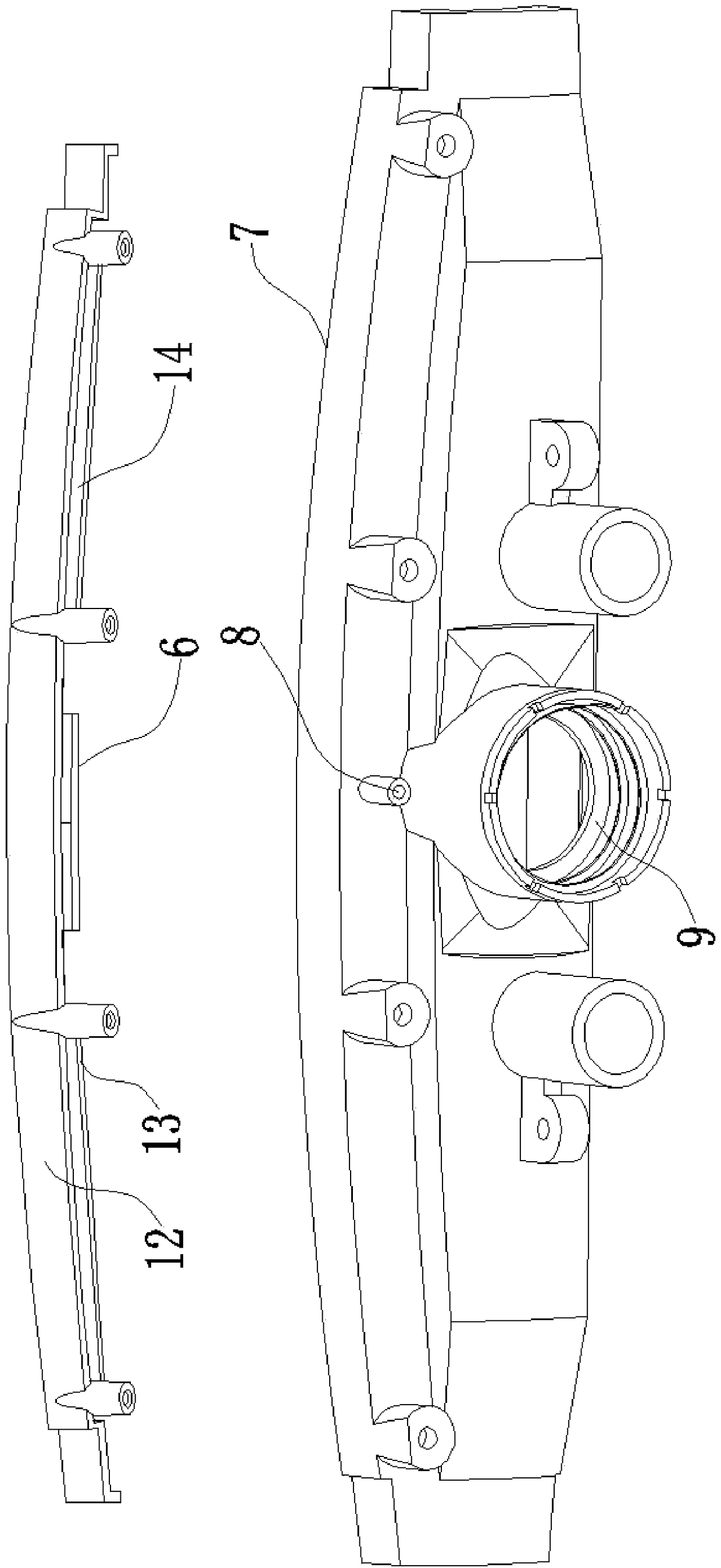 Built-in motor rolling brush mechanism and dust collector thereof
