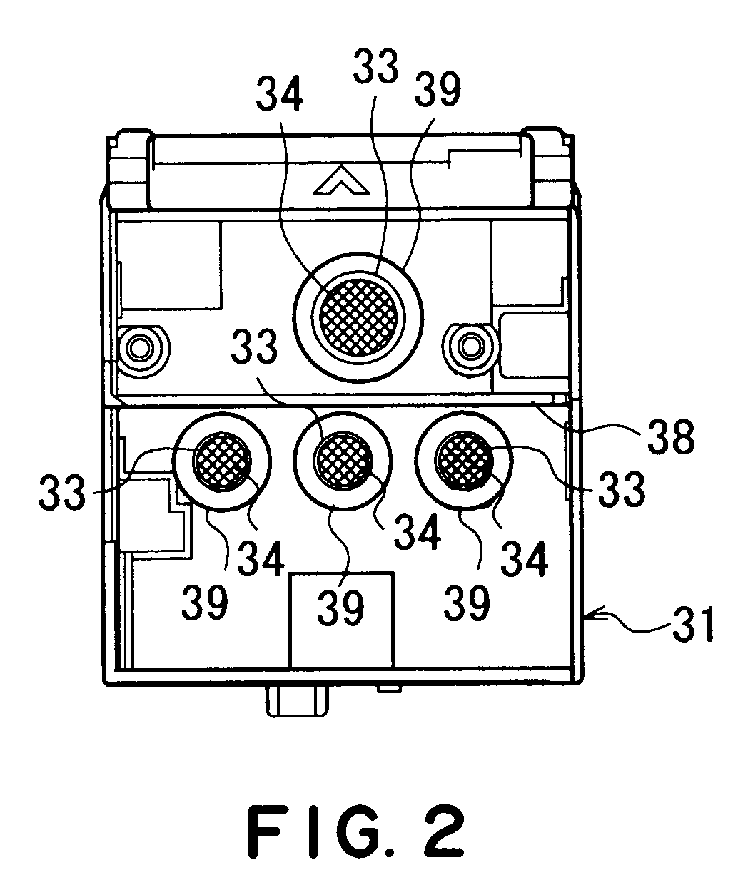 Ink container, recording head and recording device using same