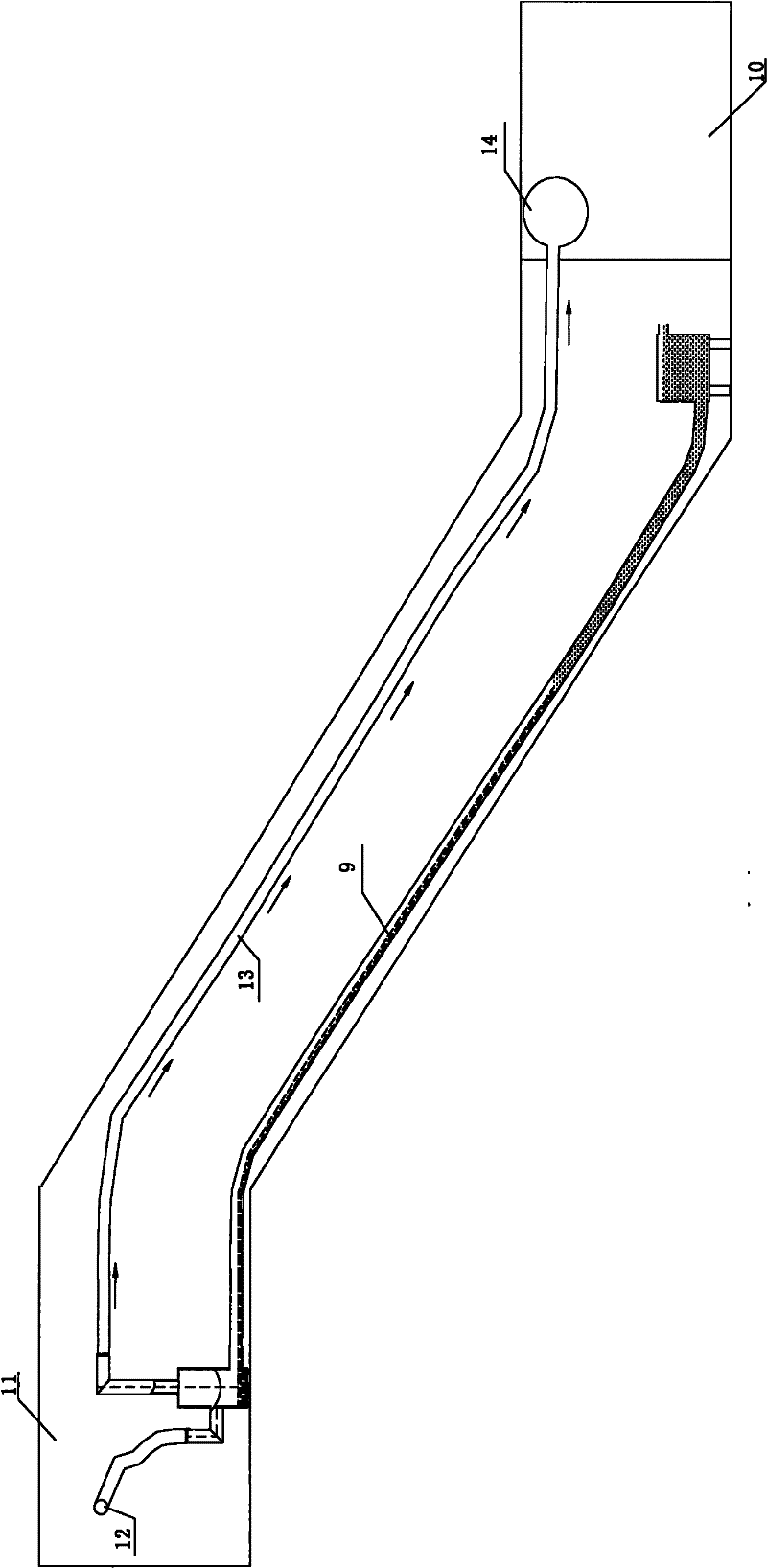 Full-automatic overflow device for gas extraction by drill holes in high-positioned drill site