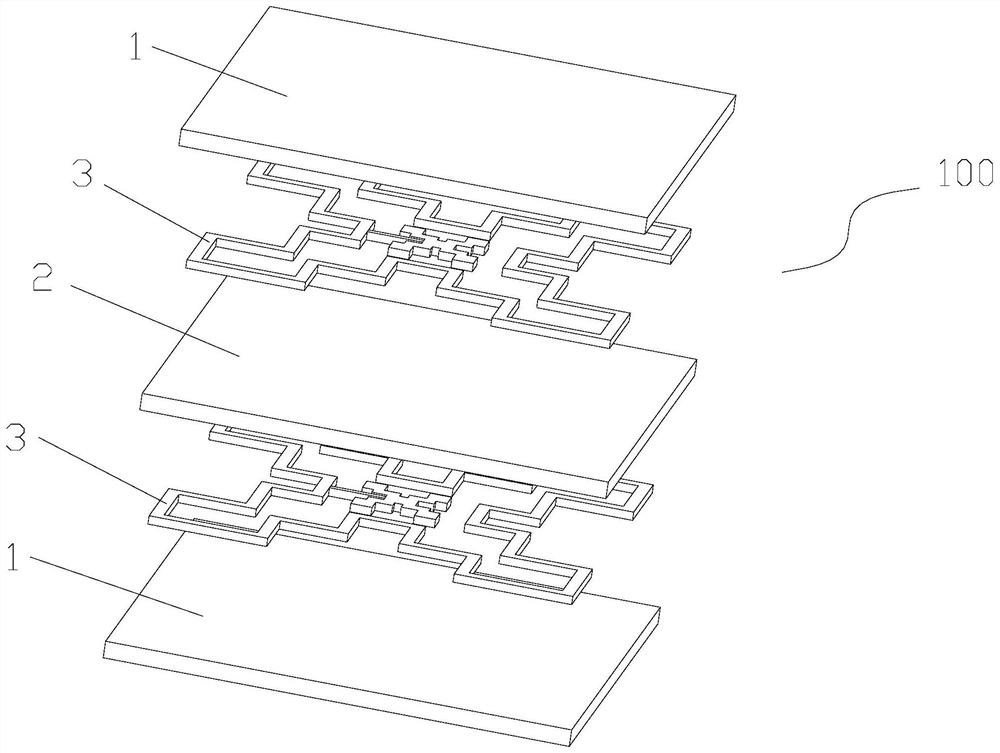 Miniaturized frequency selective surface structure with rectangular coefficient close to 1