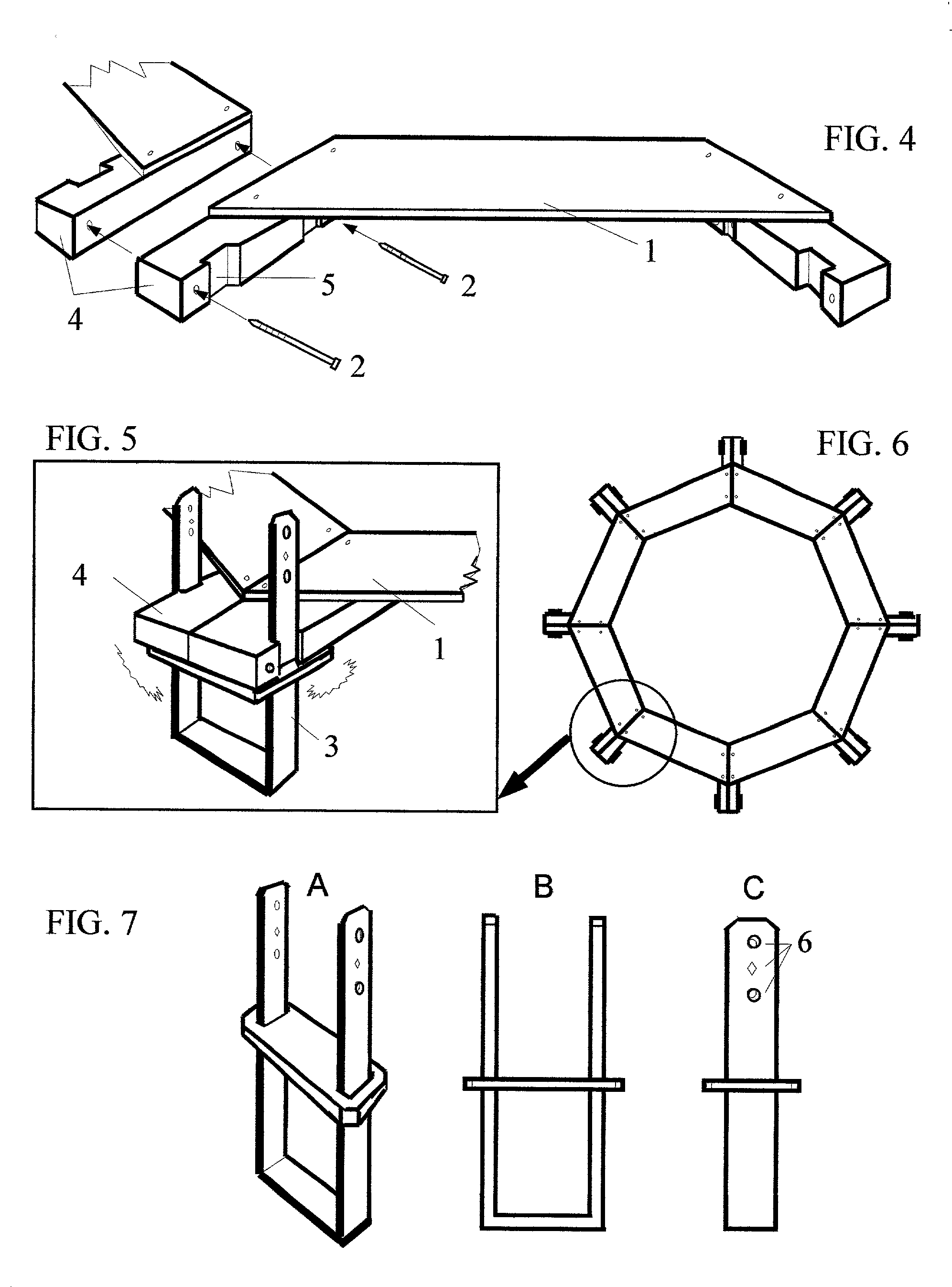 Octagonal post anchor template