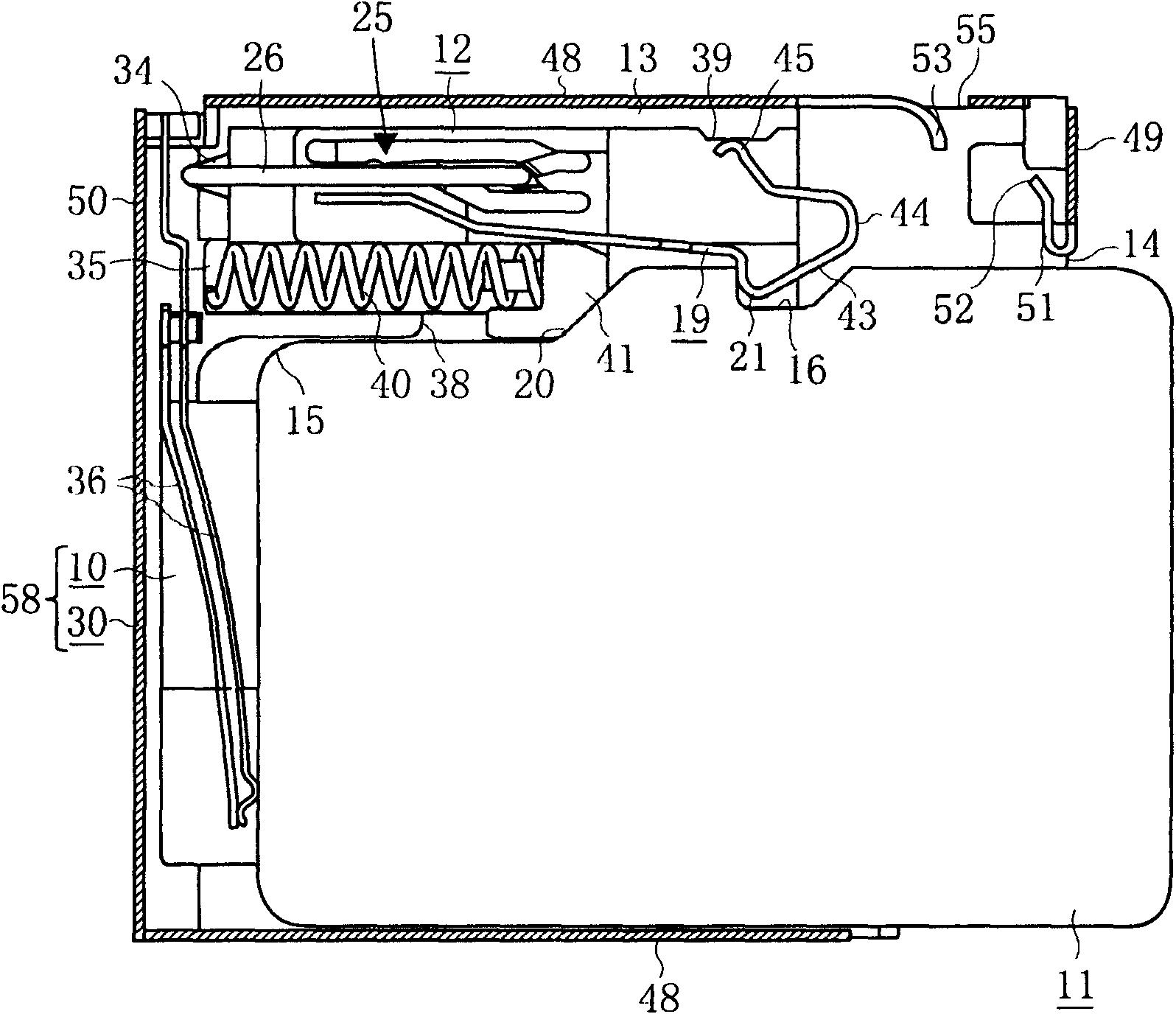 Lock device for card connector and card connector having the same