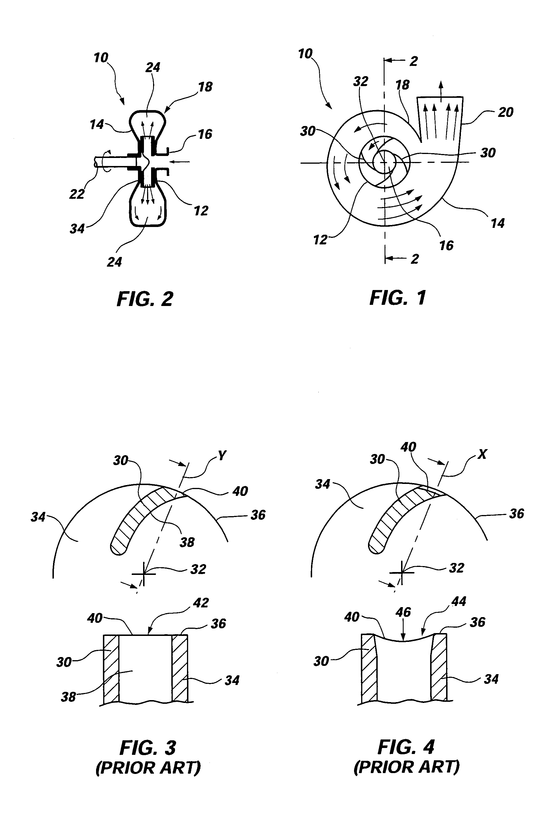 Velocity profile impeller vane