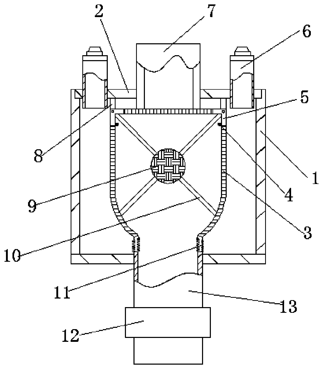 Pulverized coal filtering and collecting device for coalbed methane exploitation