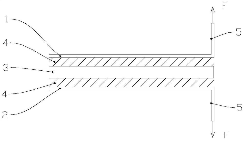 Sample piece for testing peel strength of paper-based material, manufacturing method and testing method