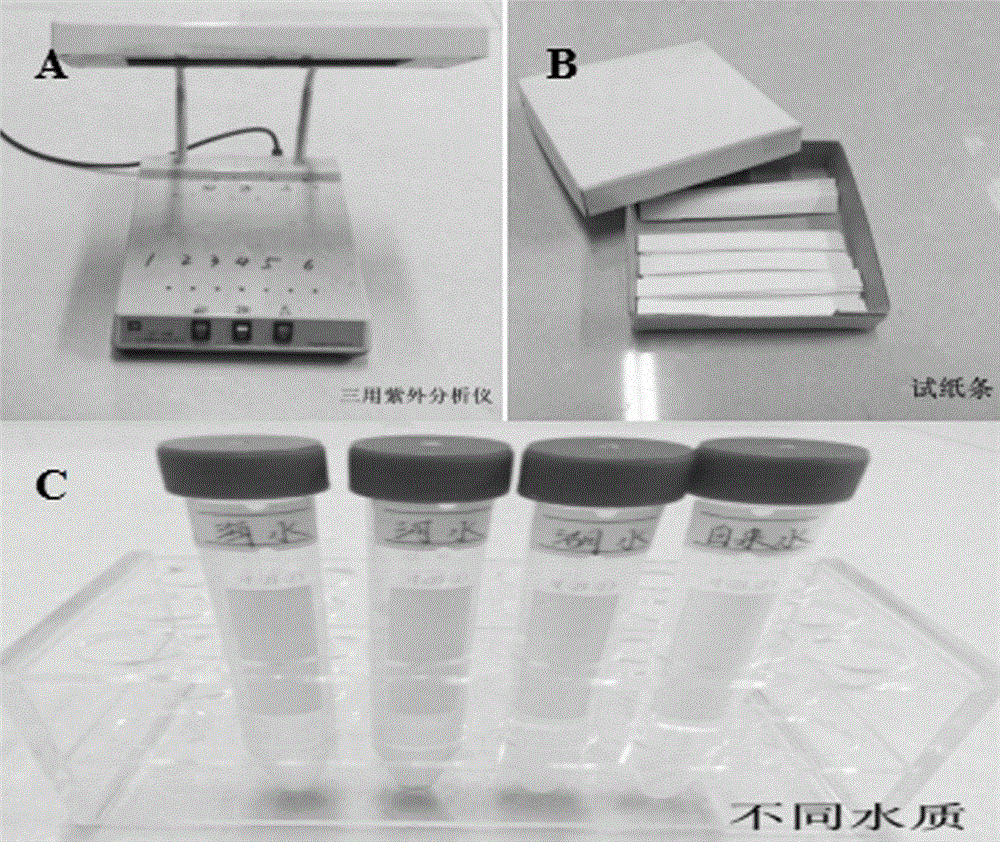CTS-ZnO fluorescent test paper and preparation method and application thereof