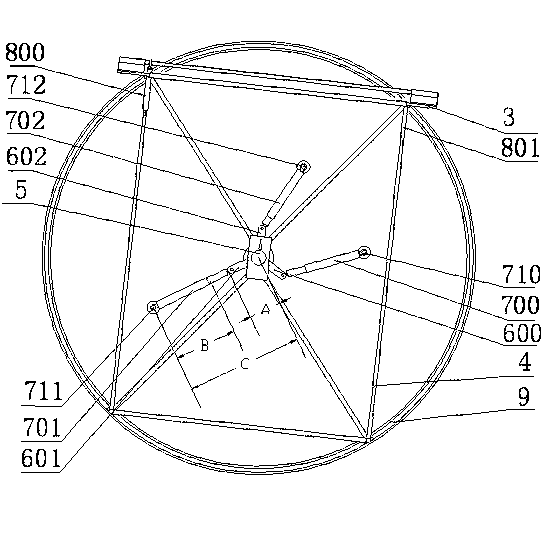 Positioning device of solar energy receiving system