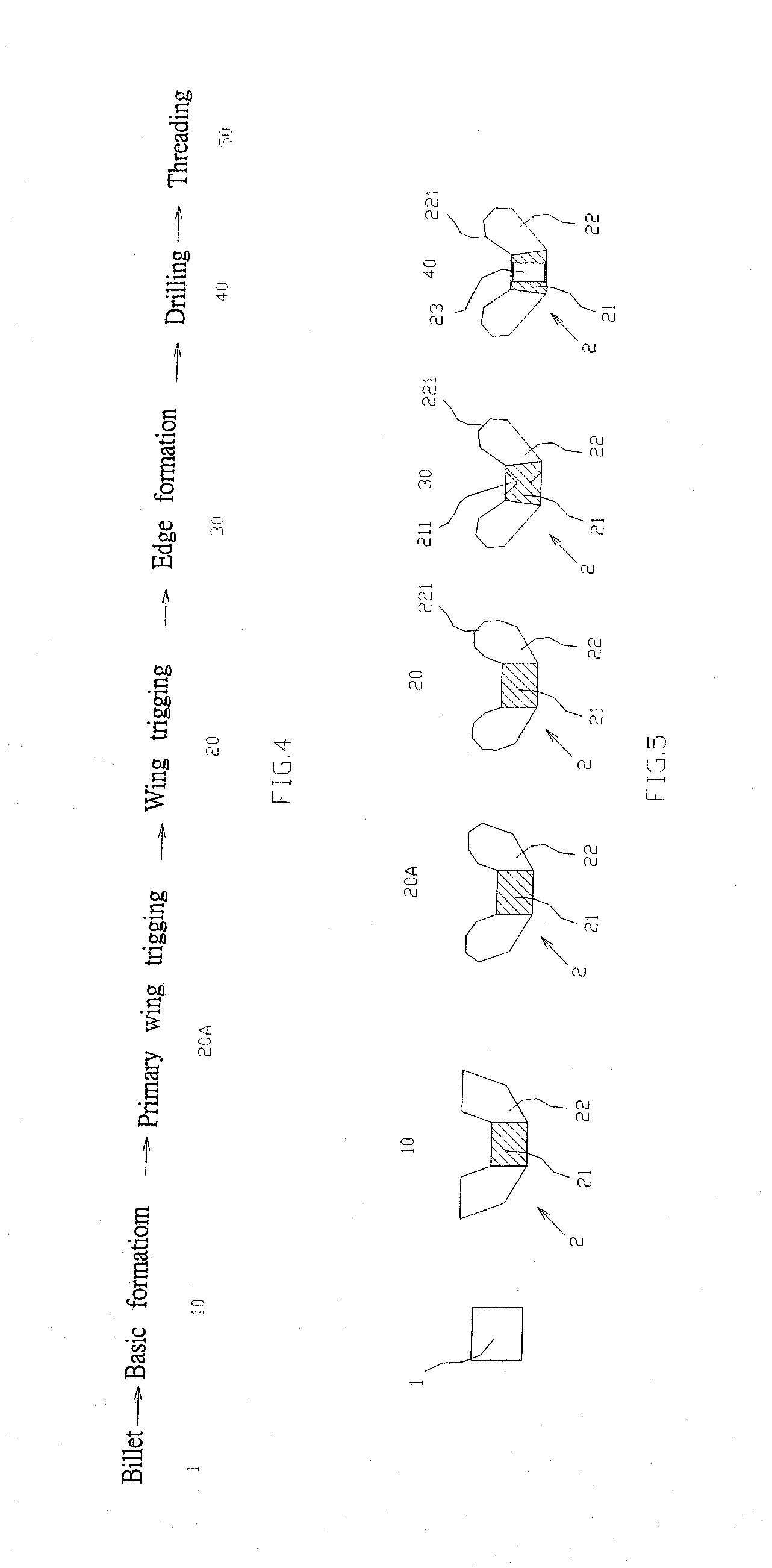 Manufacturing method of wing nuts