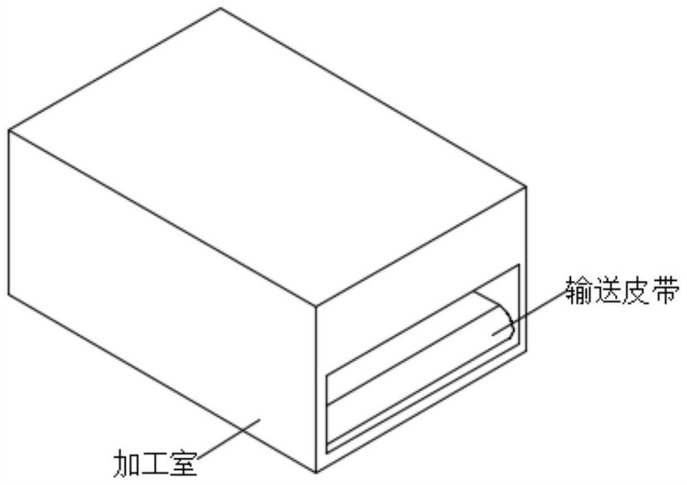 Slitting and conveying device for chocolate processing