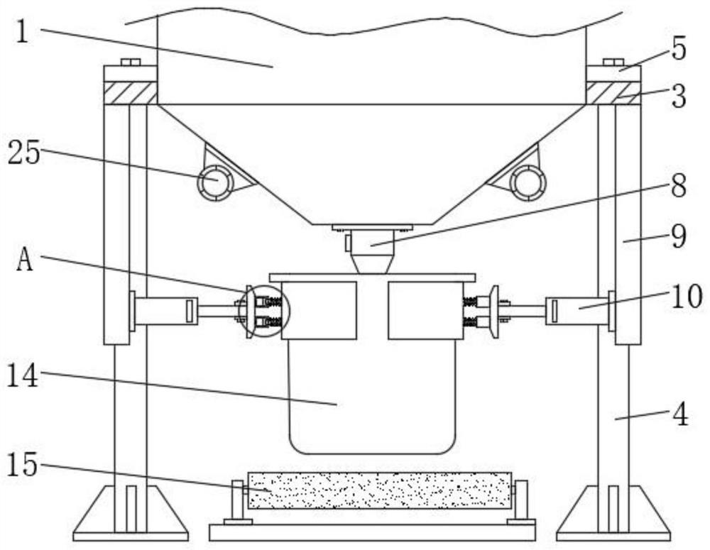A bagging device for rice production and processing