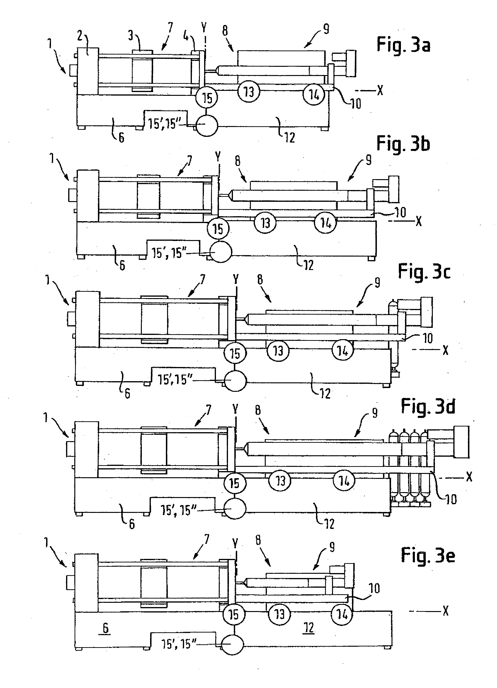 Method and injection molding machine having a modular structure