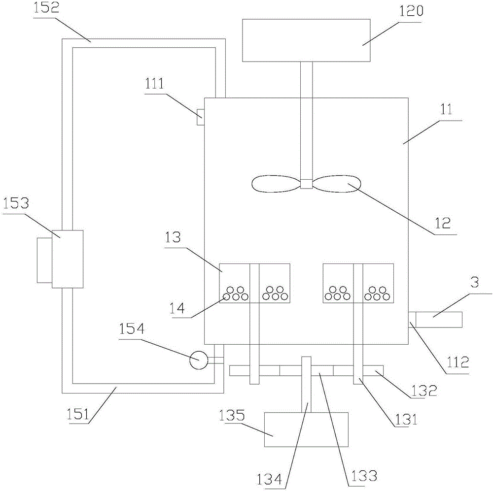 Water-based paint grinding system with circular opposite flushing function