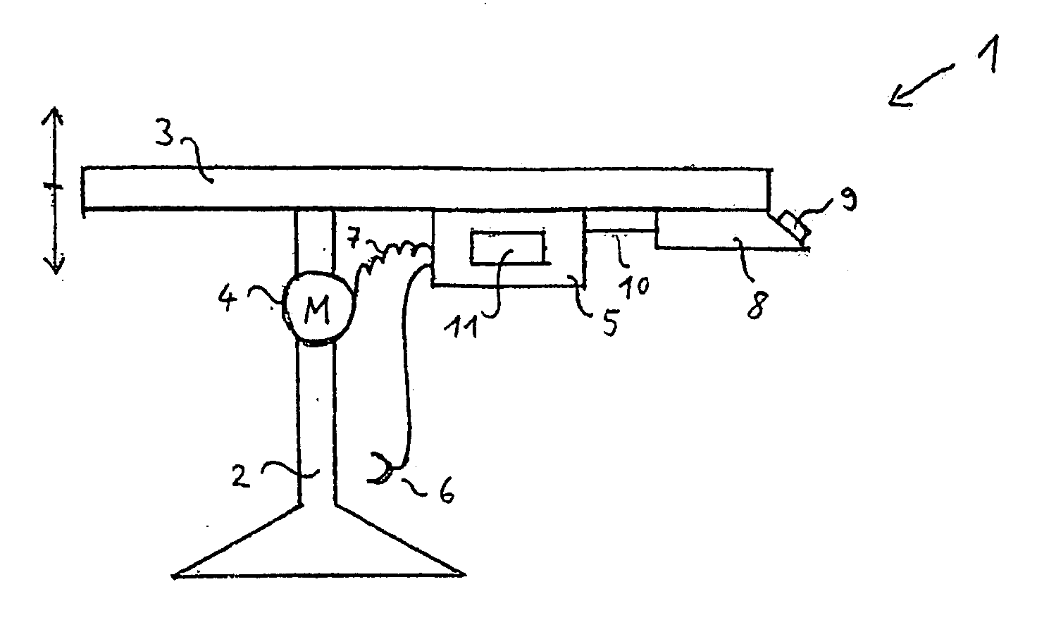 Electrically adjustable furniture piece and method for servicing an adjustable furniture piece