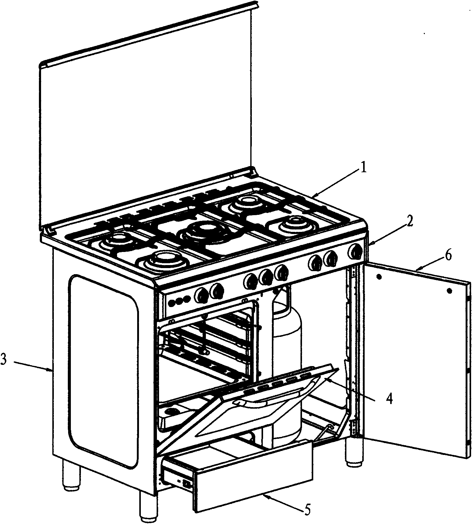 Multi-functional oven for cooking food and storing objects