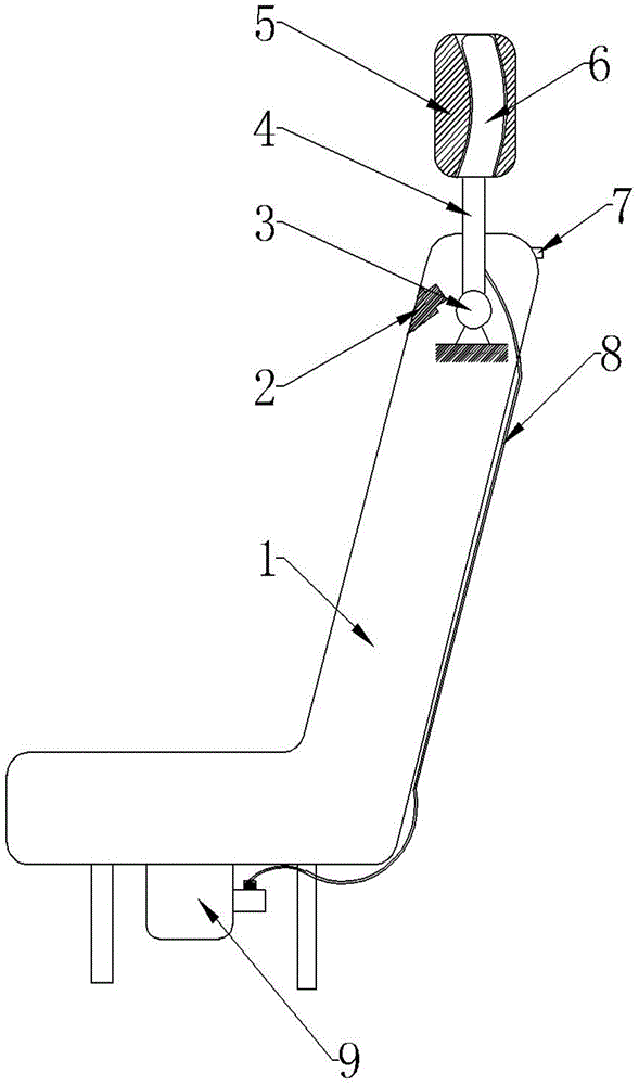 Automobile roof collapse and deformation active protection head restraint device and control method thereof