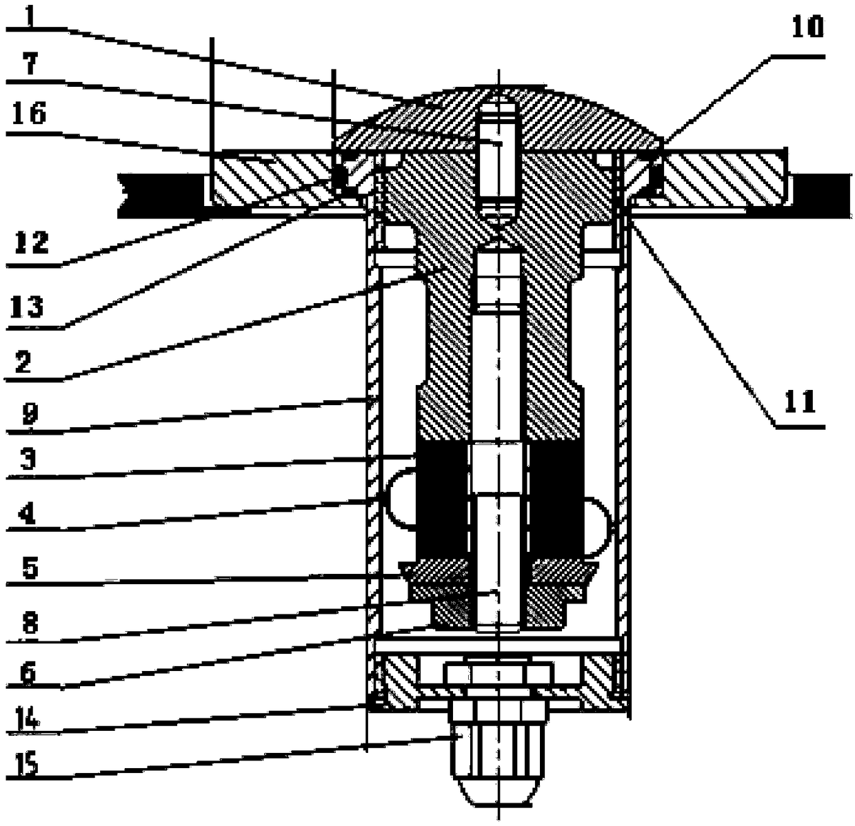 Spherical crown shaped embedded ultrasonic transducer