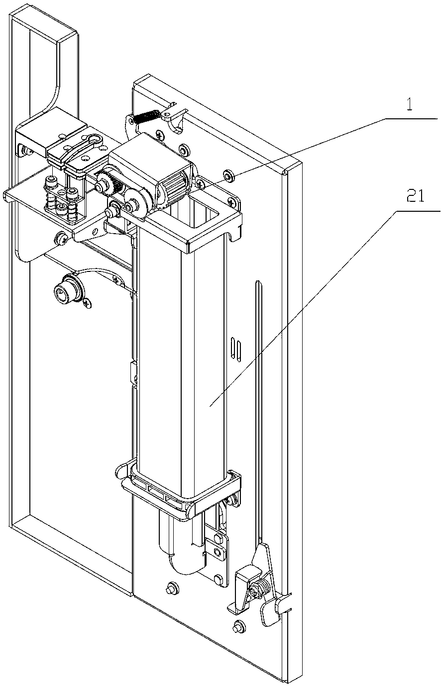 Single label conveying mechanism