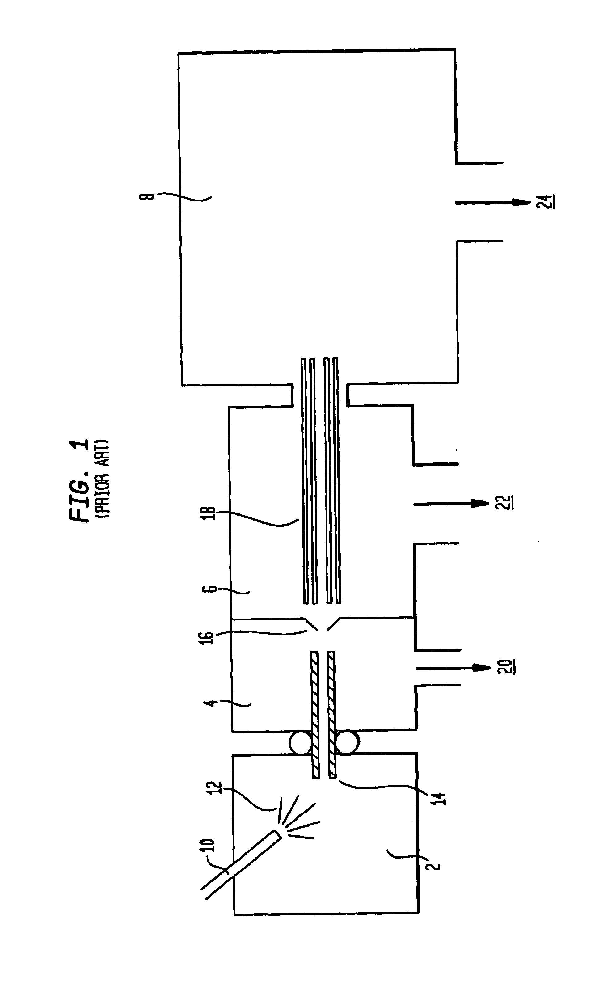 Means and method for guiding ions in a mass spectrometer