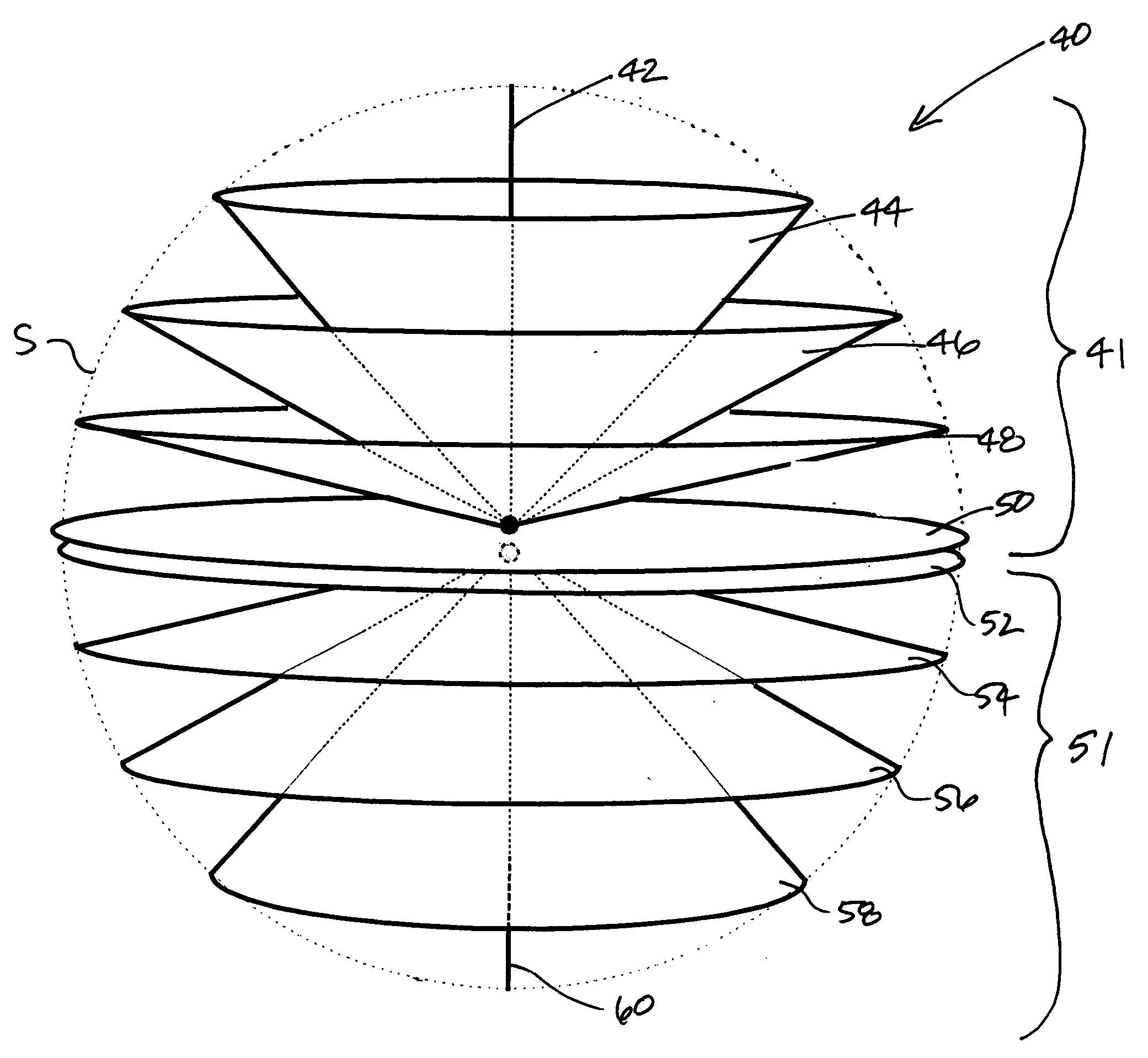 Conical dipole antenna and associated methods