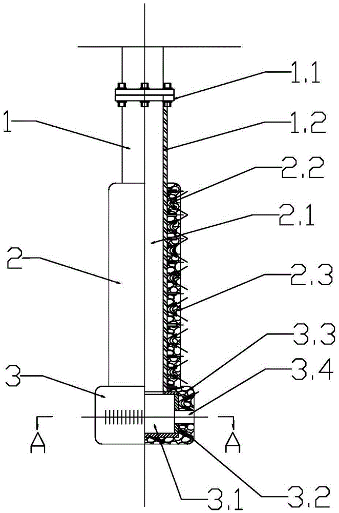 Top-inserted spray gun for air-permeable slag gathering and preparation method thereof