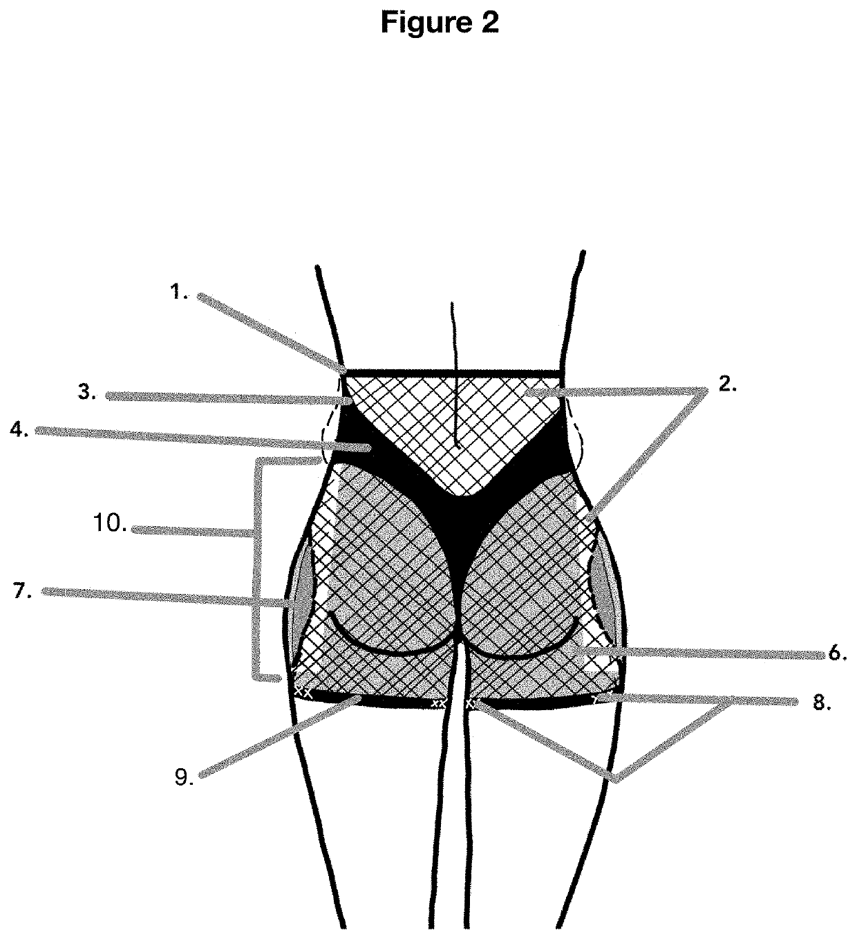 Convex Padded Hip Enhancing Garment