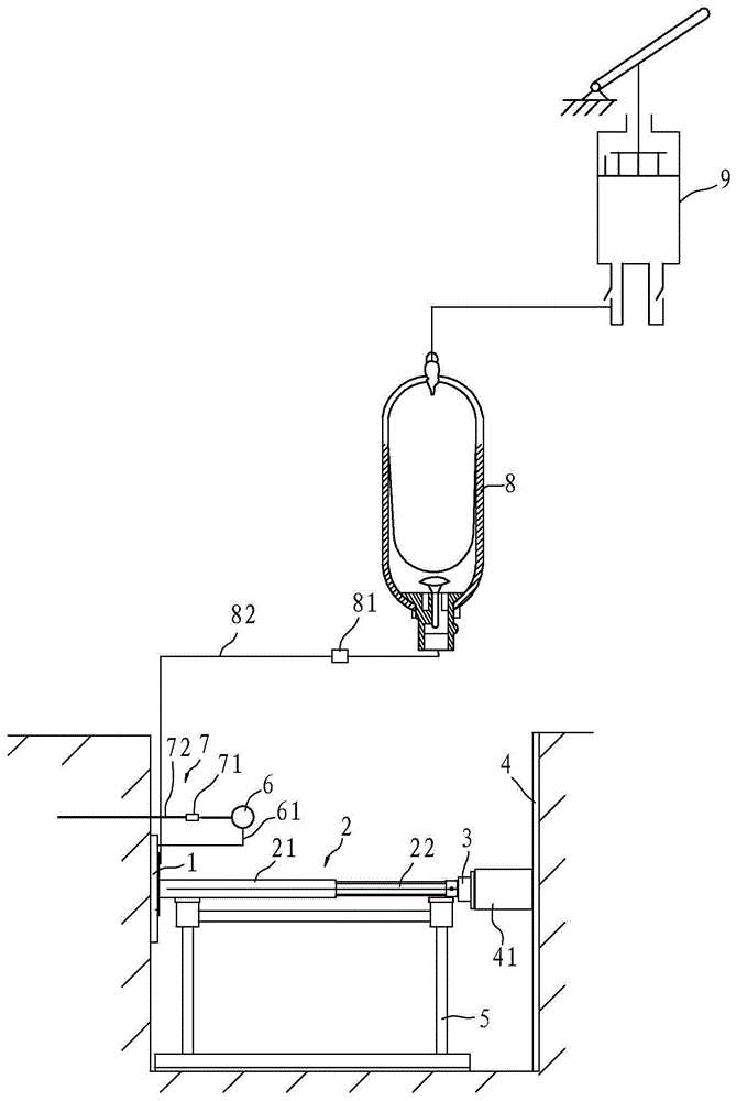 Test device for coefficients of horizontal-reference foundation bed and test method using device