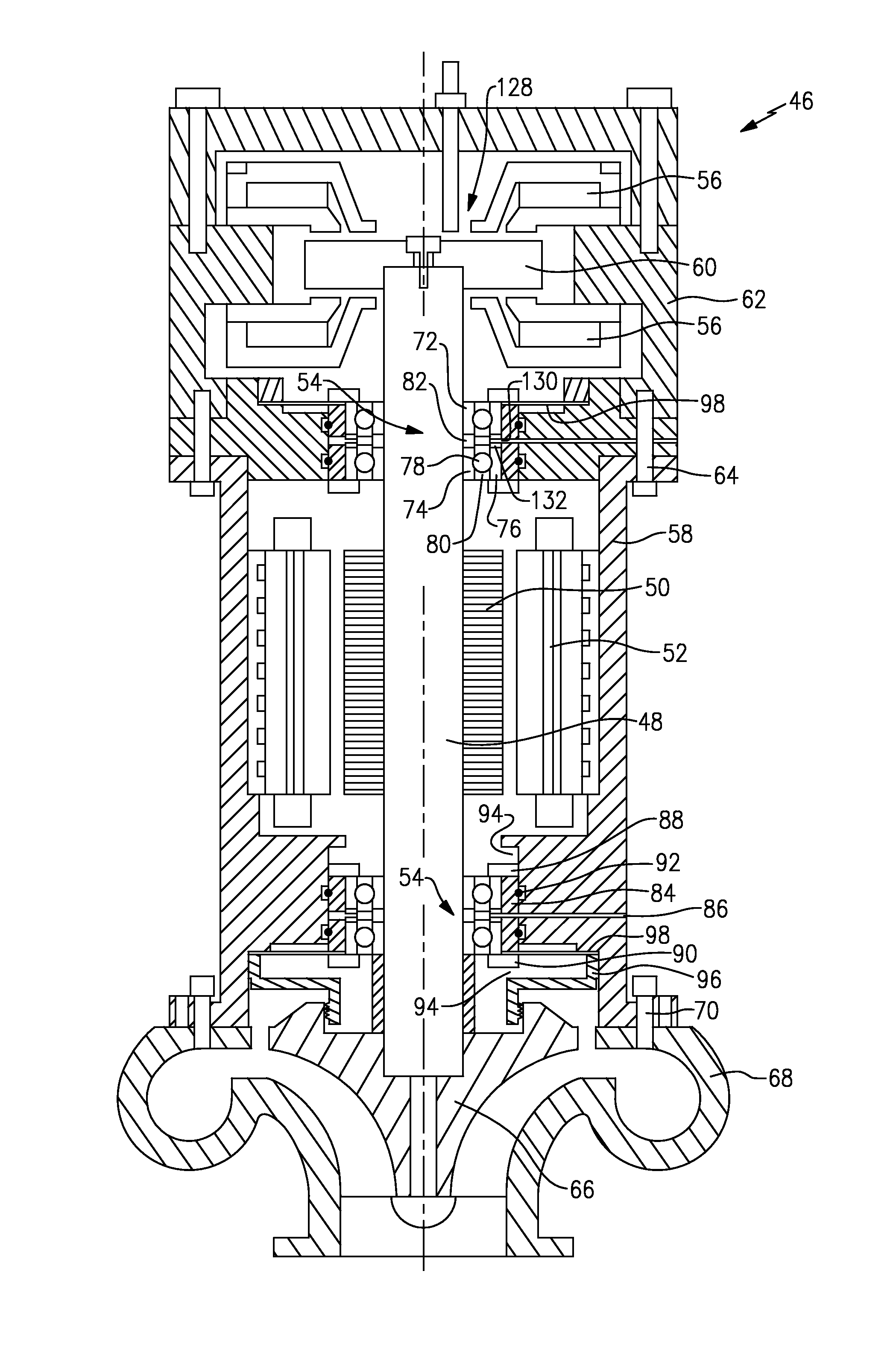 Hybrid bearing turbomachine