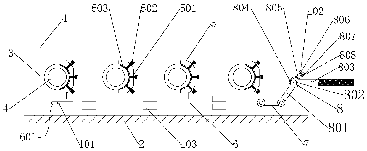 Valve accessory valve rod manufacturing processing system