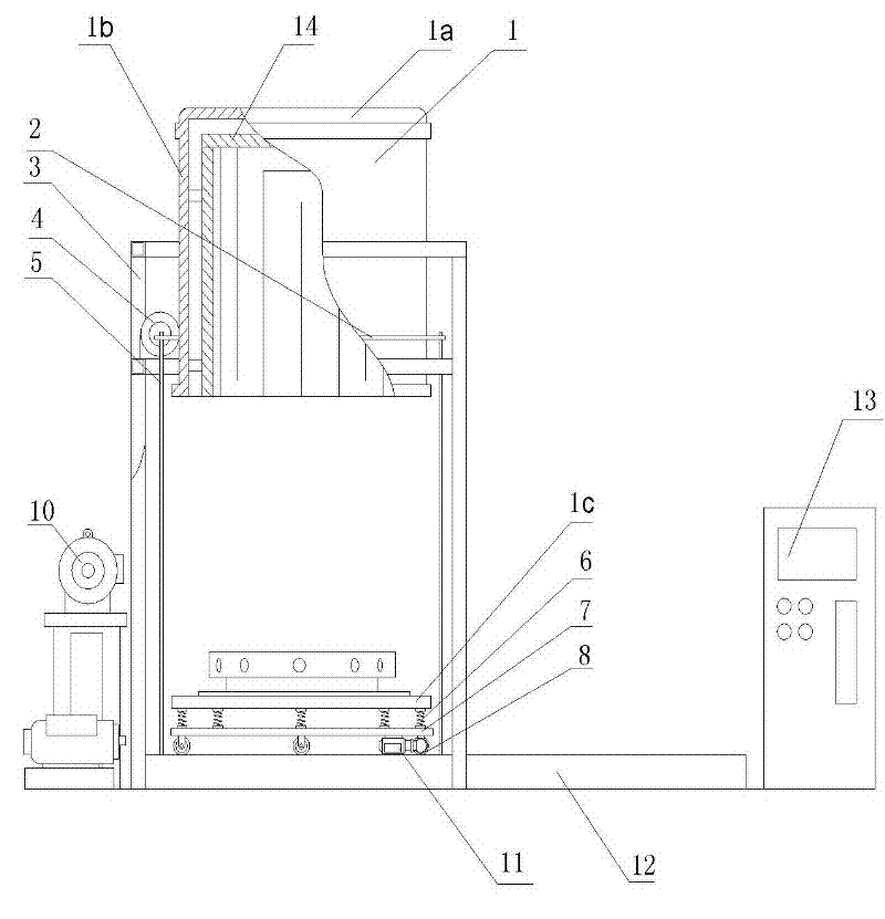 Calcining processing method and device thereof of single crystal growth thermal system