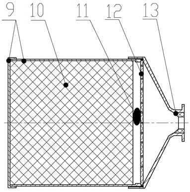 Gas film heat insulation and cooling device for gas source of solid fuel gas generator