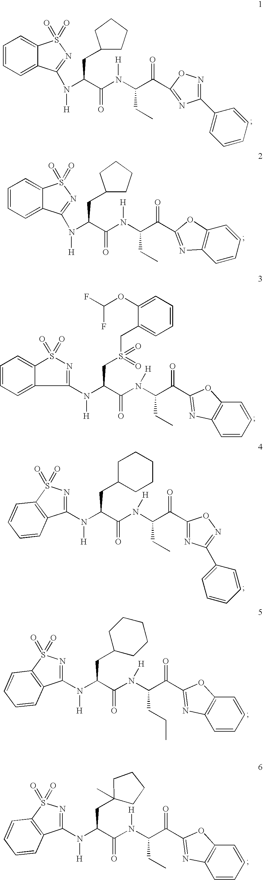 Amidino compounds as cysteine protease inhibitors