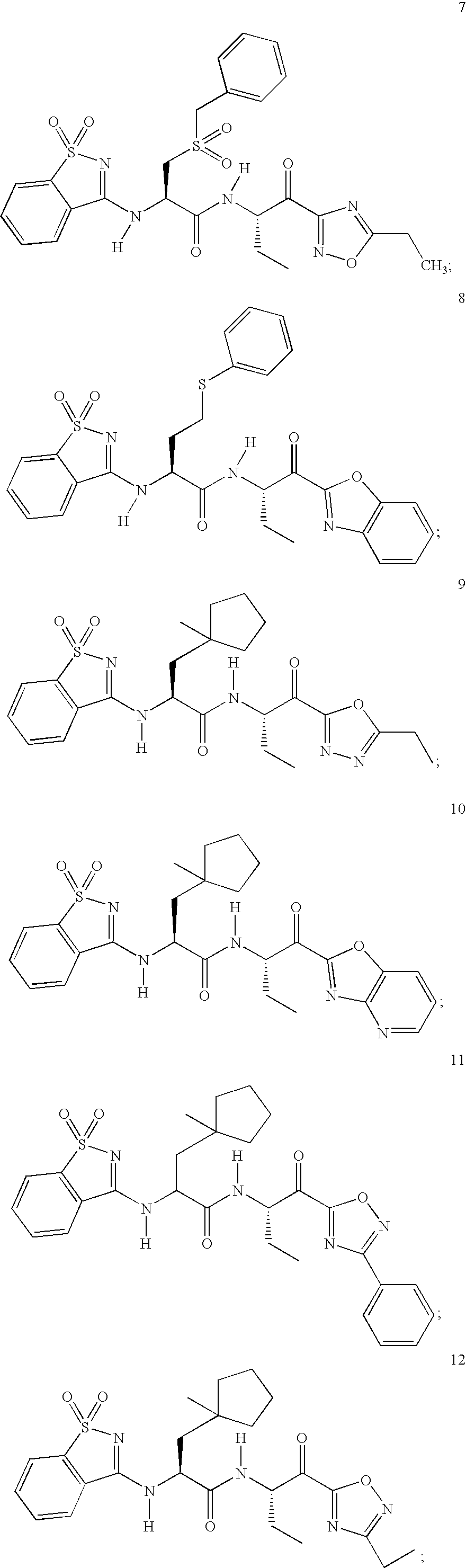 Amidino compounds as cysteine protease inhibitors