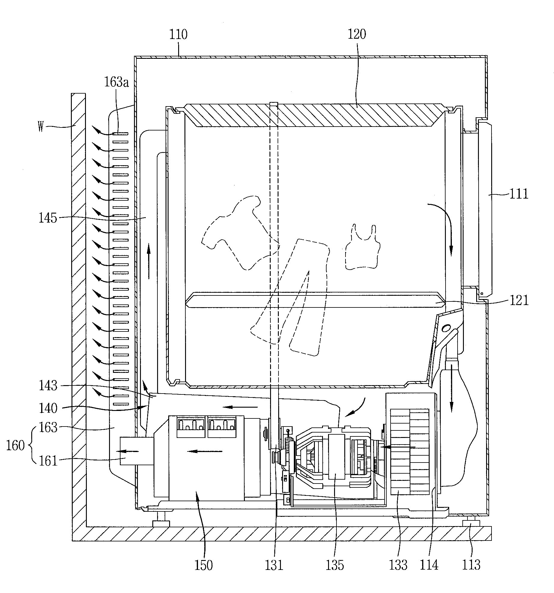 Filter cleaning apparatus and ductless dryer implementing the same