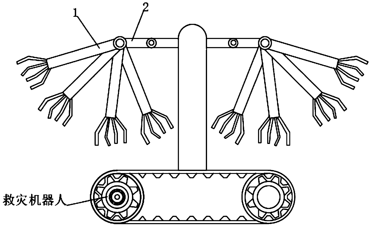 Self-dropping recovery manipulator for rescue and relief work