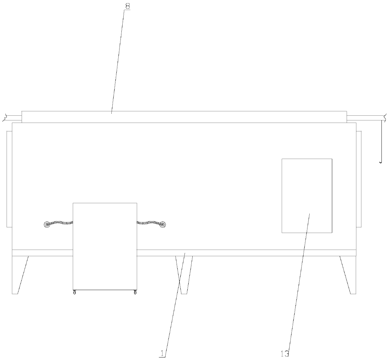 Automatic powder spraying device high in spraying efficiency