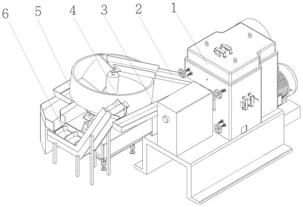 High-capacity charging tray device for horizontal ball polishing machine and feeding method