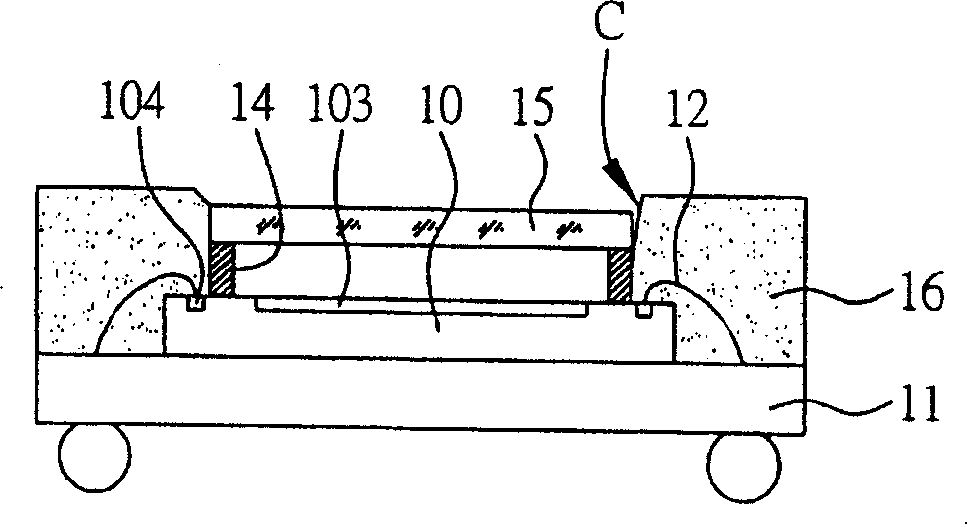 Inductance measuring encapsulation part and its making method