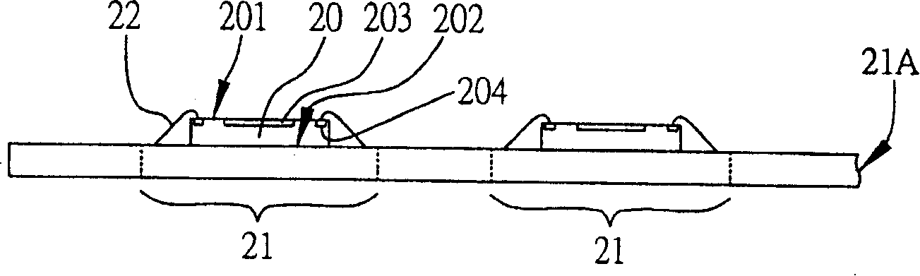 Inductance measuring encapsulation part and its making method